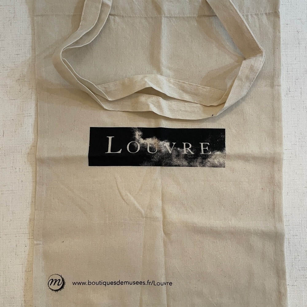 ➡️ Paris France Louvre Beige Tote Bag